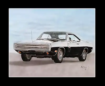 Black dodge charger RT Painting