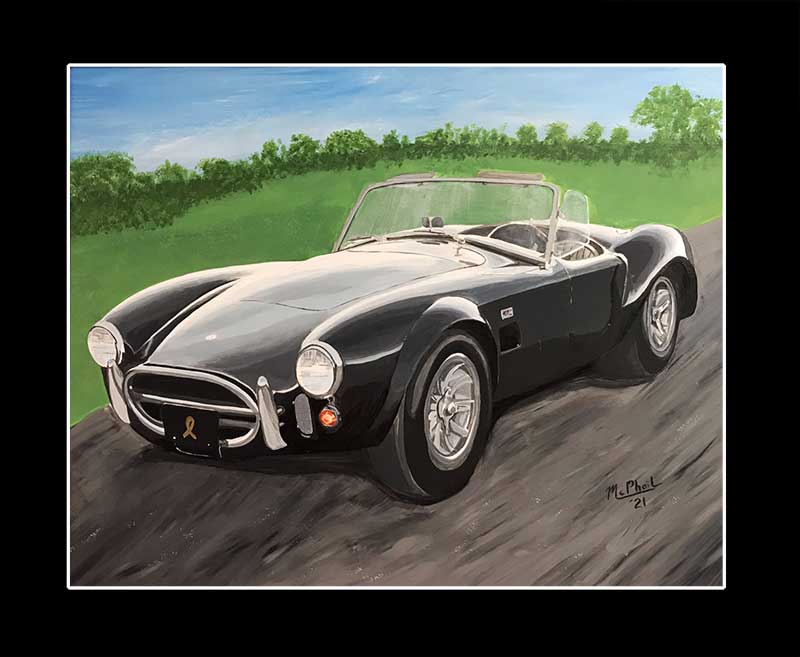 Painting of Carroll Shelby's personal Cobra