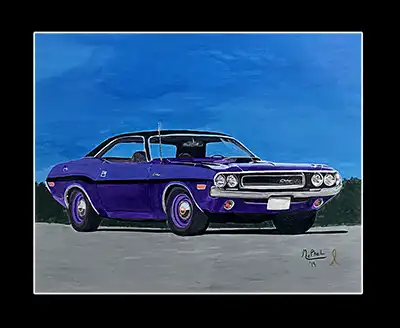 1970 Purple Hemi Challenger painting