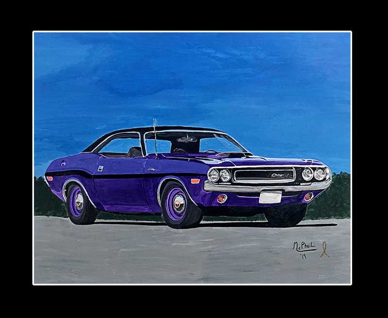 Dodge Challenger RT painting