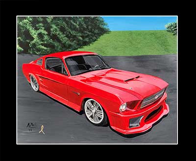 Kendall custom 67 Mustang painting