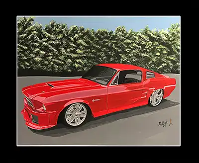 67 Kendall Custom Shelby Mustang painting
