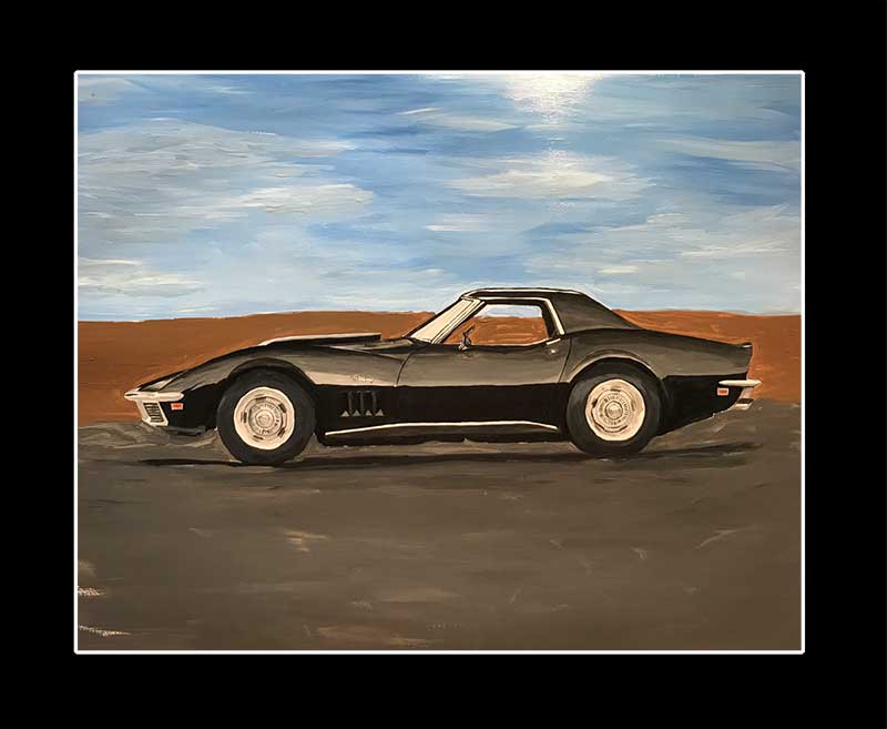Black L88 Corvette painting